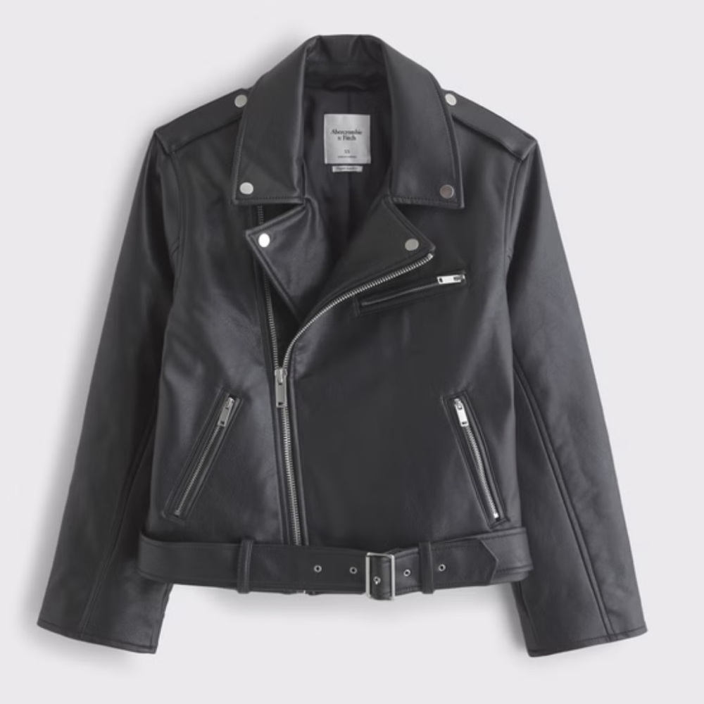 Abercrombie & Fitch Black Leather Jacket